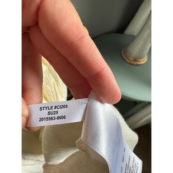 JCrew Airy Gauze Dress Womens Size Large White CI269 Tiered Cottagecore - Picture 7 of 9